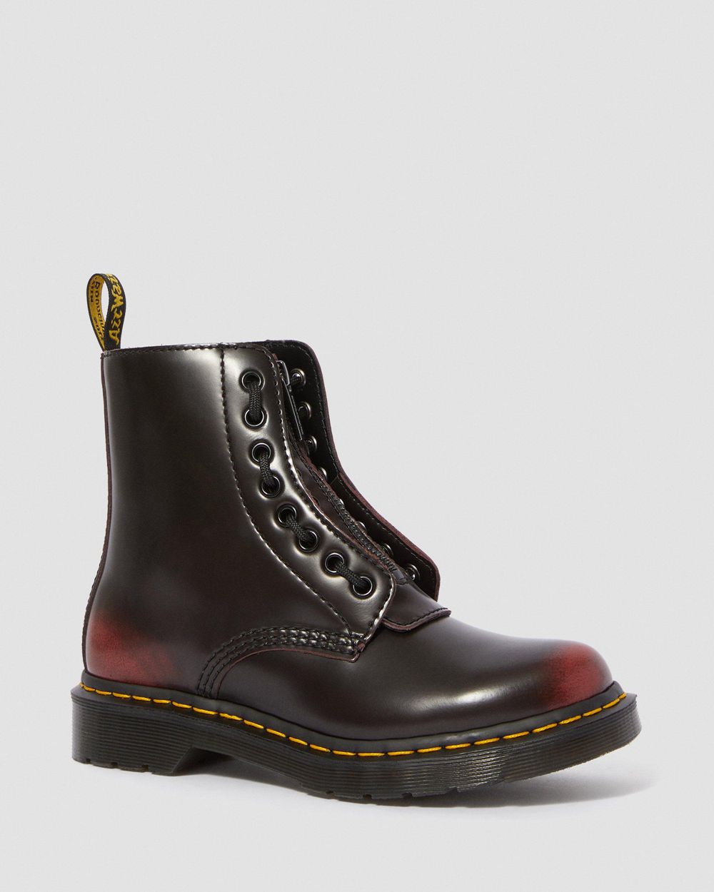 Dr Martens 1460 Pascal Kožené Zipper Topánky Damske ( Červené ) SK 928-UKJZWX